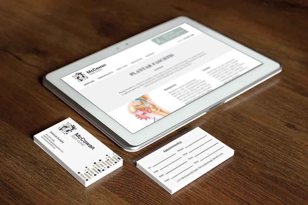 Website screenshot for McCowan project